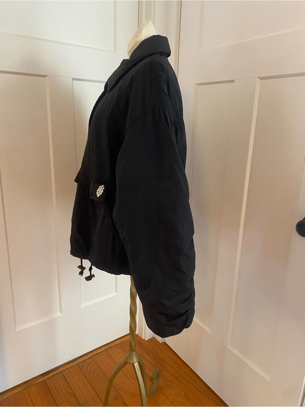Free people off the bleachers coaches jacket Lightweight Black Women's medium
